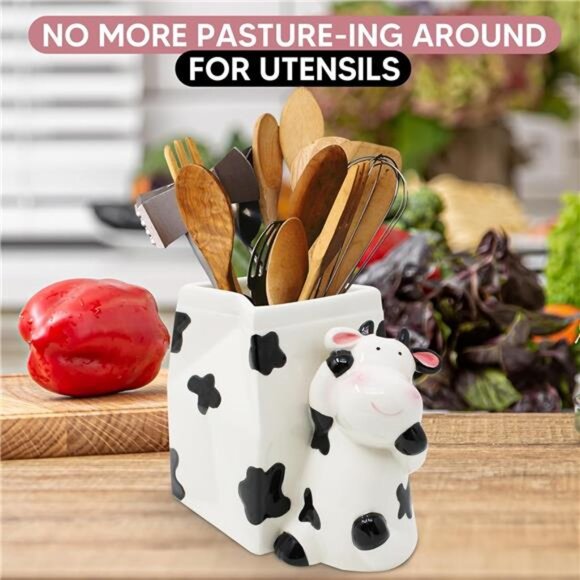 Utensil Holder | Cow Gifts For Women - Picture 2 of 8
